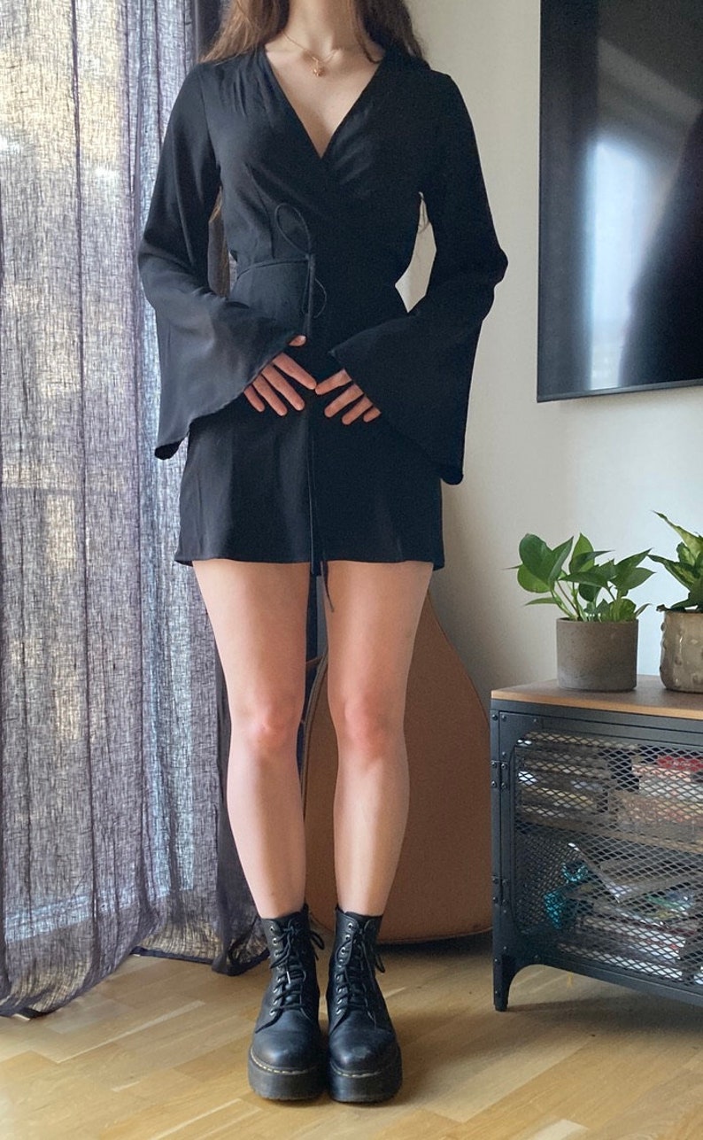 The "Jasmine" Dress | V-neck Wrap dress with flare sleeves PDF pattern | pdf printable sewing pattern