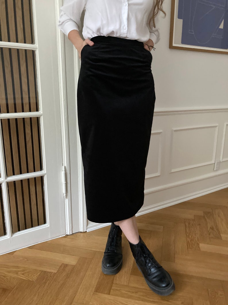 Straight skirt with slit PDF sewing pattern | Mini Midi Maxi skirt printable pdf