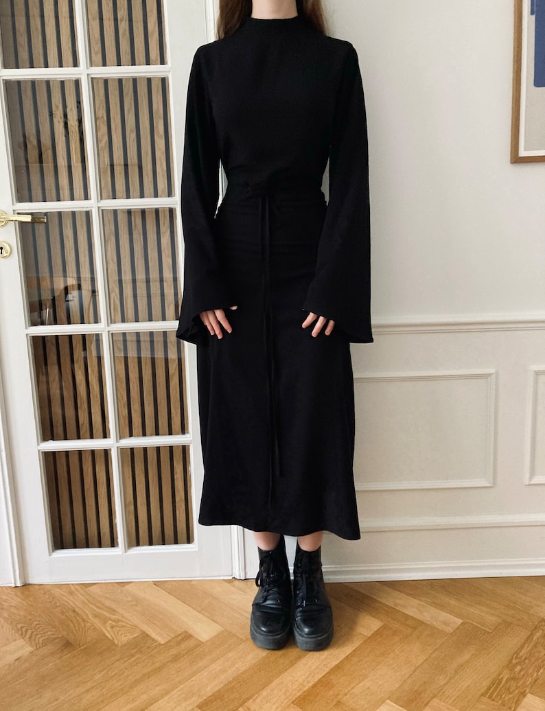 The "Nightshade" dress with flare sleeves PDF pattern | pdf printable sewing pattern