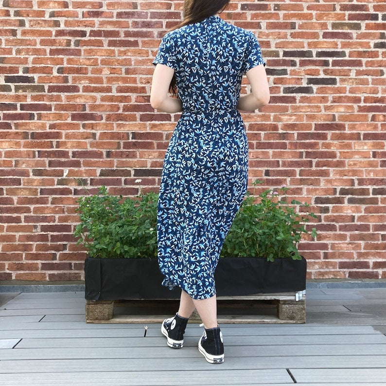 The "Willow" Dress | Mock neck dress with flare sleeves PDF pattern | pdf printable sewing pattern