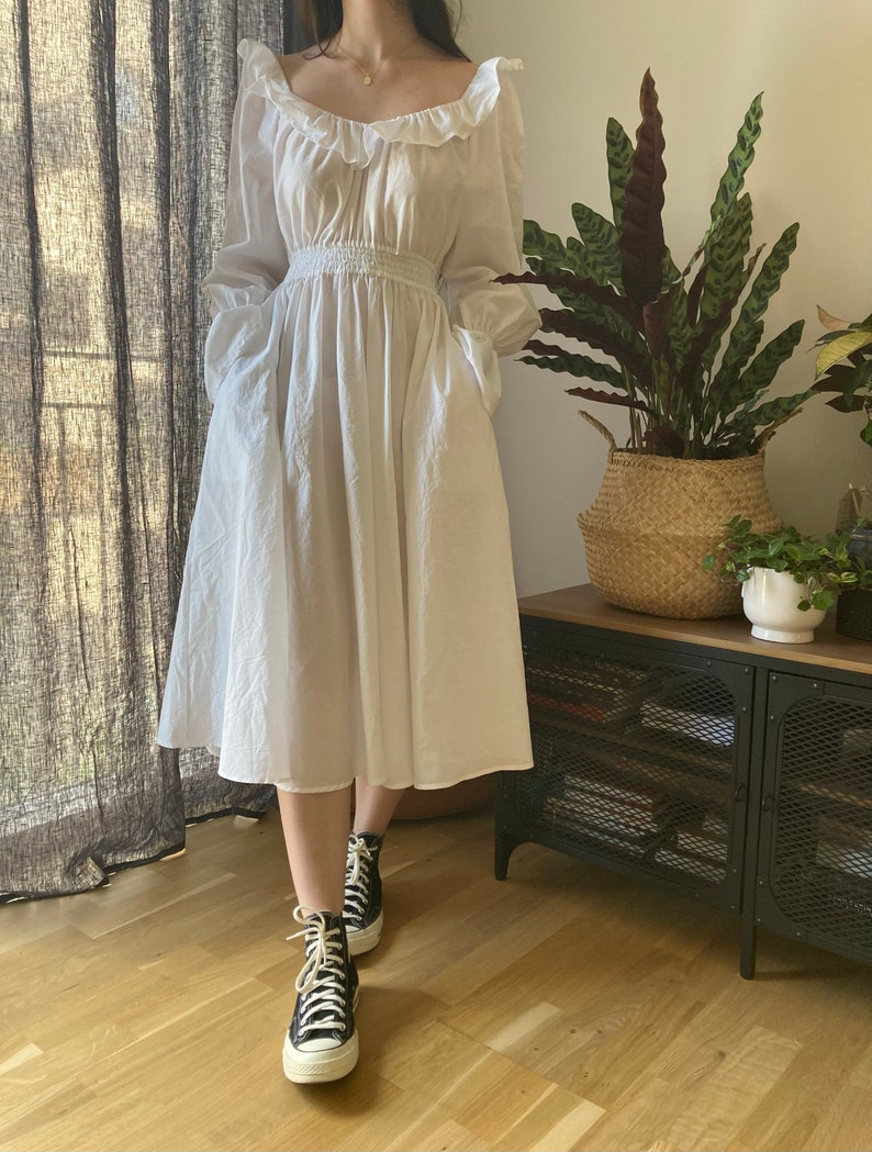 The "Rosemary" Dress | Gathered dress with pockets PDF pattern | pdf printable sewing pattern