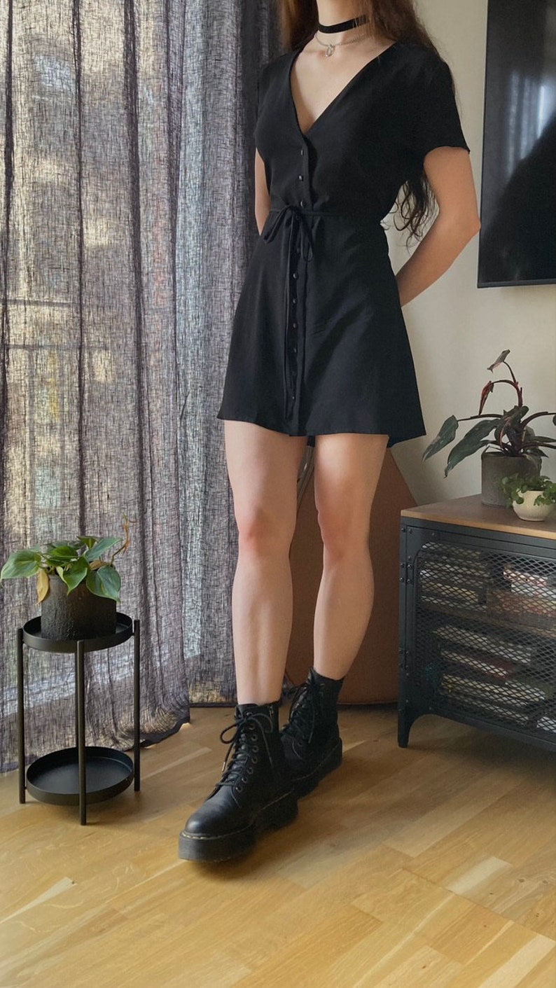 The "Sage" Dress | V-neck button up dress with flare sleeves PDF pattern | pdf printable sewing pattern
