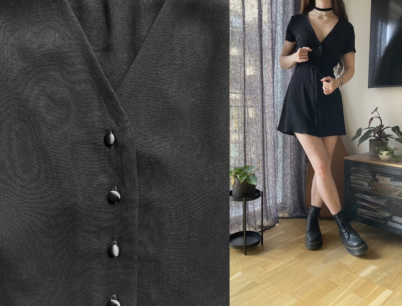 The "Sage" Dress | V-neck button up dress with flare sleeves PDF pattern | pdf printable sewing pattern