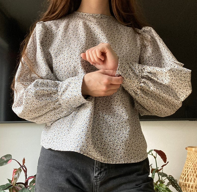 The "Elderflower" Blouse | Puffy sleeve blouse PDF pattern | pdf printable sewing pattern
