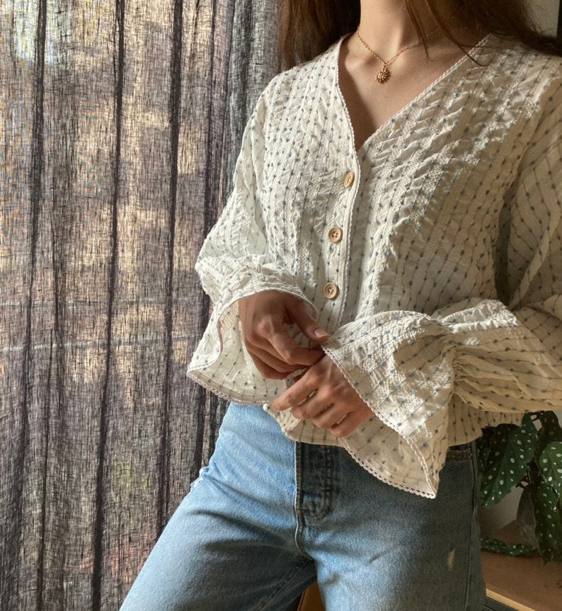 The "Hazel" Dress and Shirt | V-neck Button up dress with pockets PDF pattern | pdf printable sewing pattern