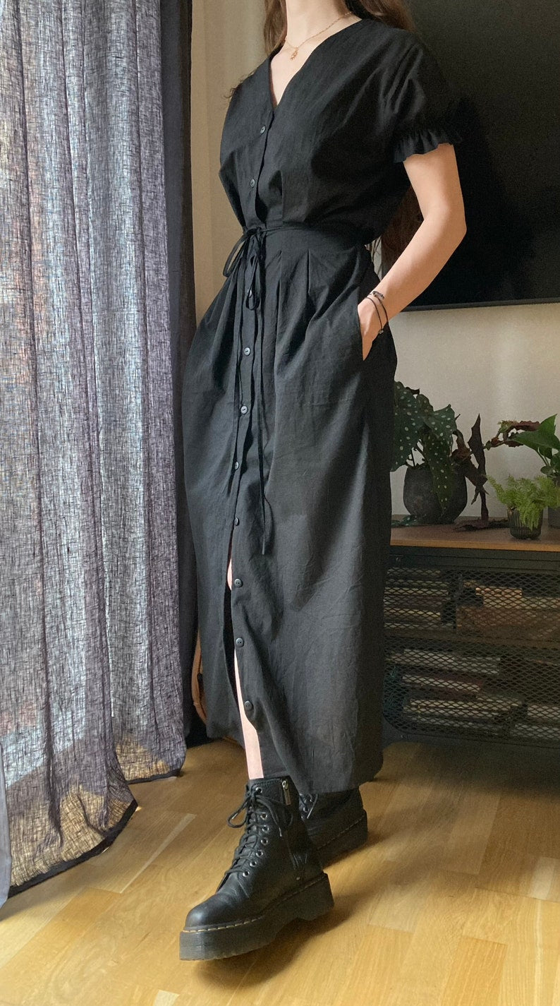 The "Hazel" Dress and Shirt | V-neck Button up dress with pockets PDF pattern | pdf printable sewing pattern