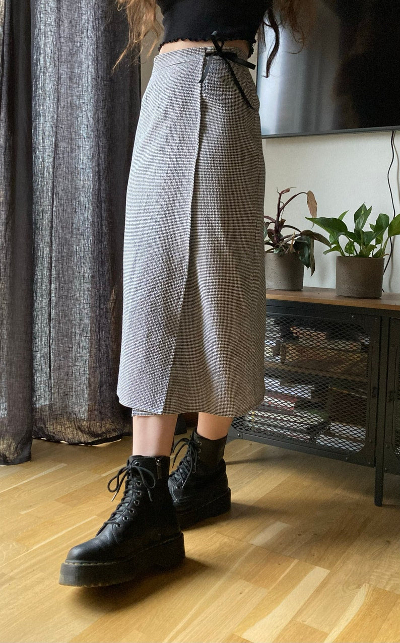 The "Heather" Skirt | Straight wrap skirt PDF pattern | pdf printable sewing pattern