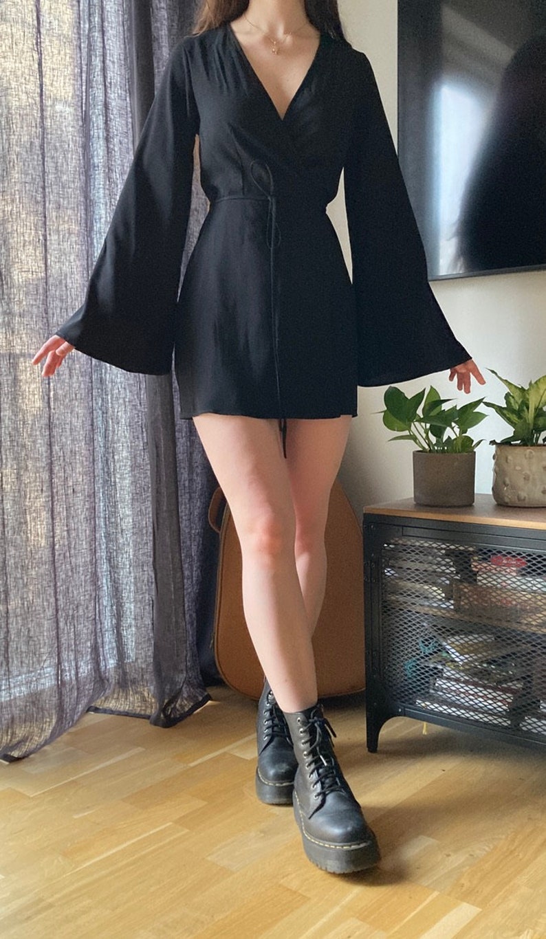 The "Jasmine" Dress | V-neck Wrap dress with flare sleeves PDF pattern | pdf printable sewing pattern