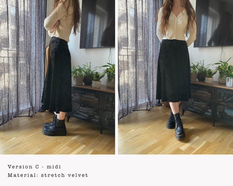 The "Nettle" Skirt | Simple stretchy skirt PDF pattern | pdf printable sewing pattern