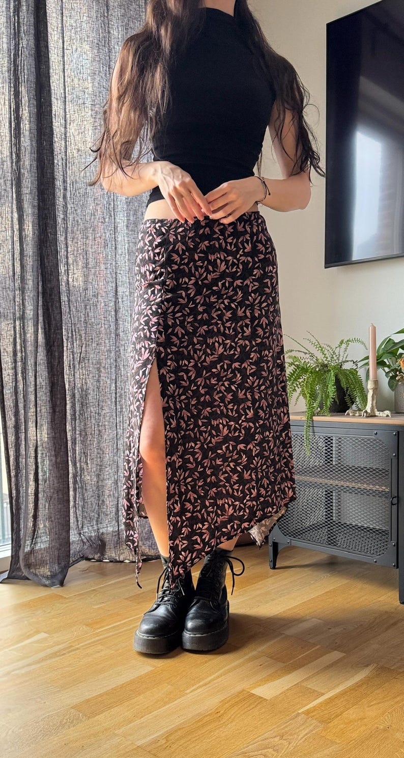 The "Thyme" Skirt | Asymmetric midi skirt PDF sewing pattern | beginner friendly