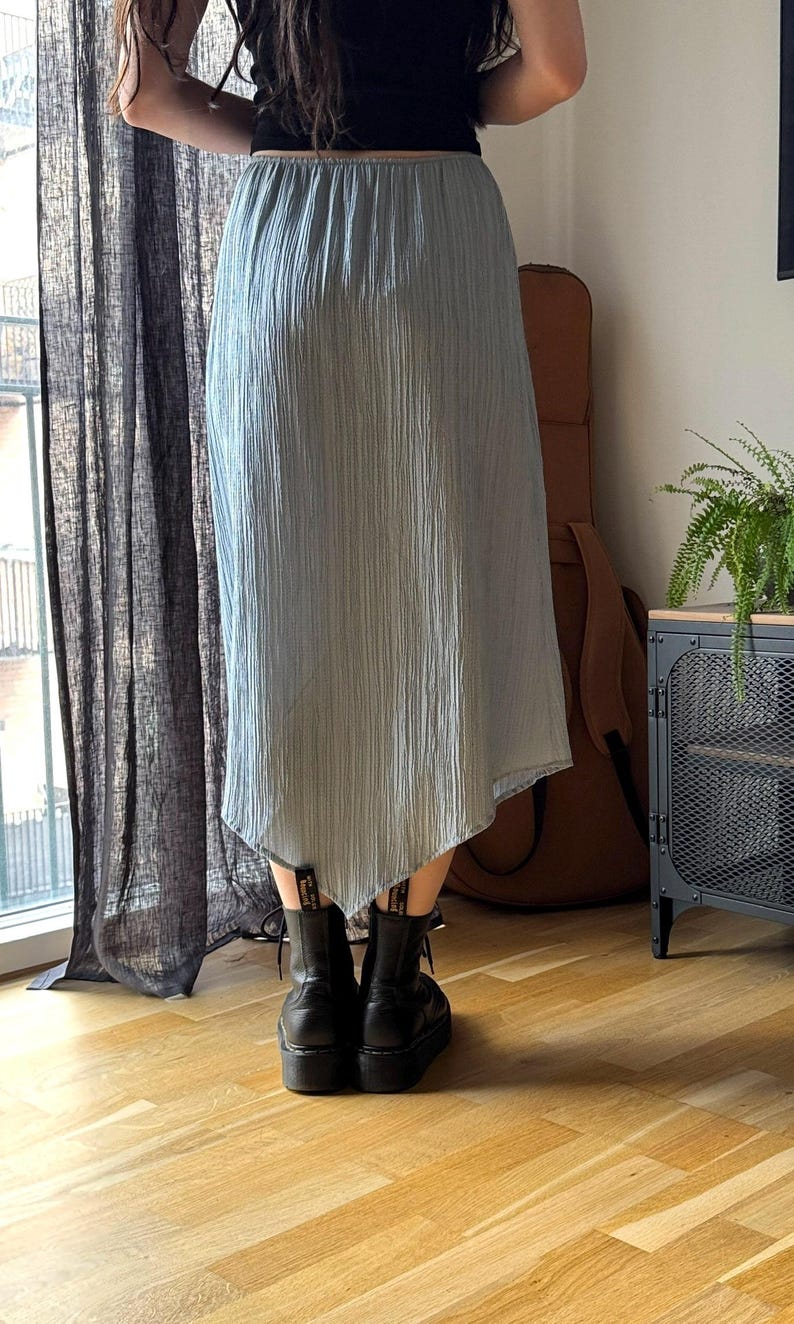 The "Thyme" Skirt | Asymmetric midi skirt PDF sewing pattern | beginner friendly